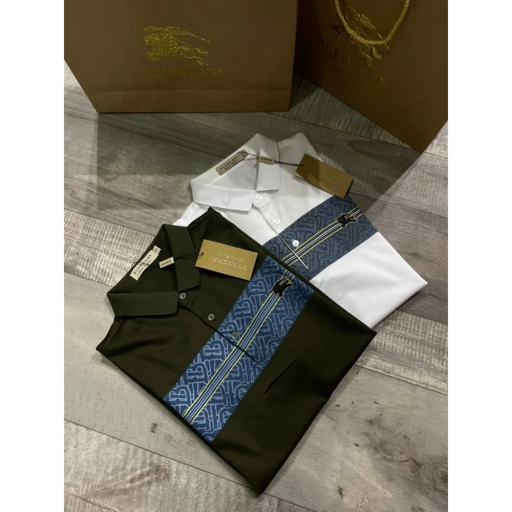 Burberry Black Premium Quality Polo Tees-1