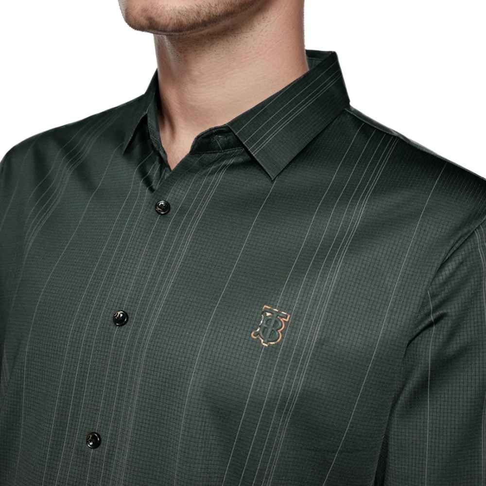 Burberry Dark Green Premium Quality Shirt-2