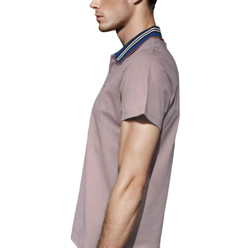 Burberry Embroidered Logo Light Purple Premium T-shirt-thumb-3