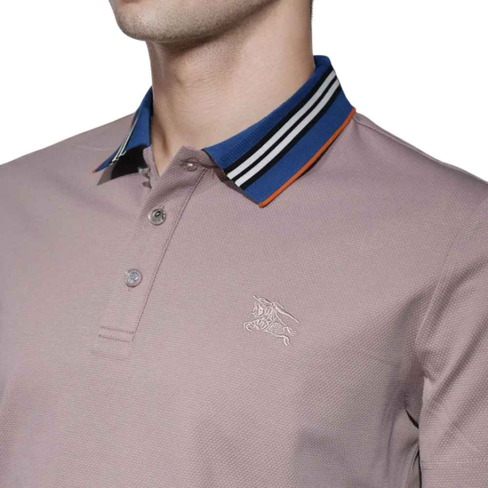 Burberry Embroidered Logo Light Purple Premium T-shirt-thumb-2