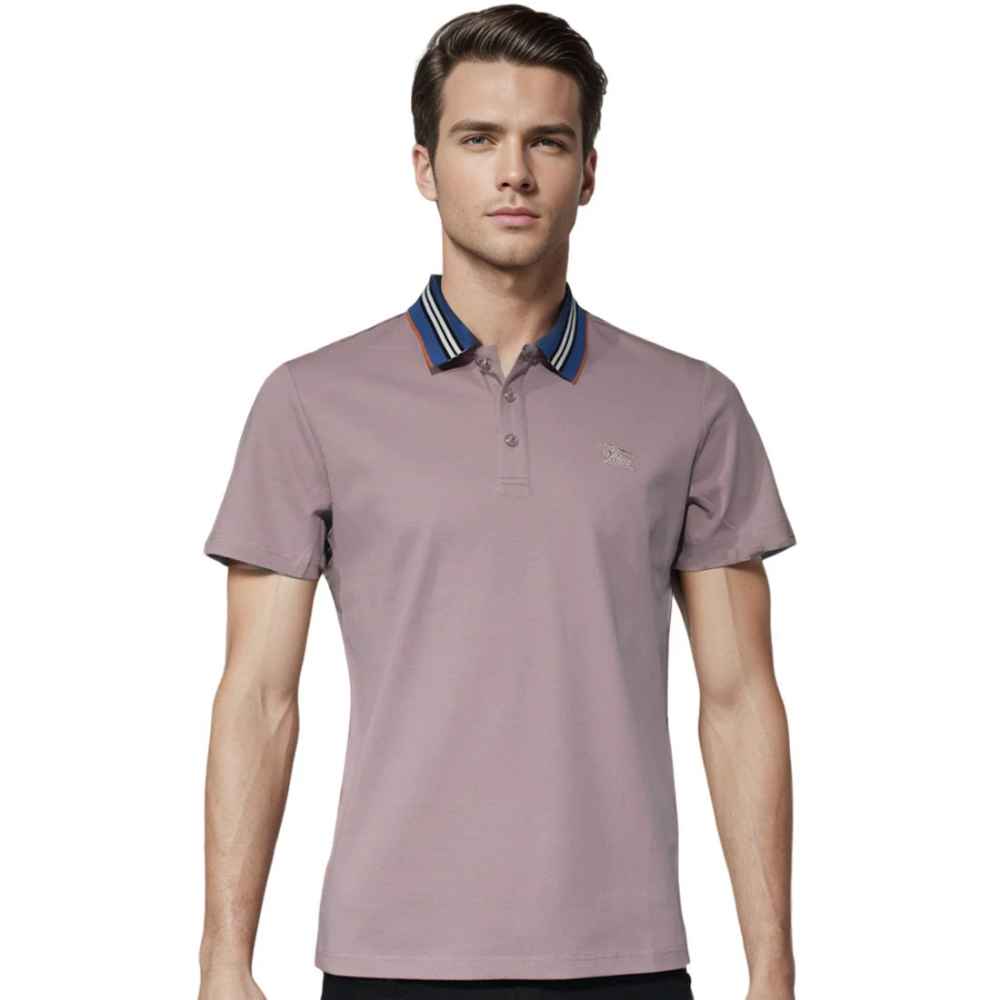 Burberry Embroidered Logo Light Purple Premium T-shirt-thumb-0