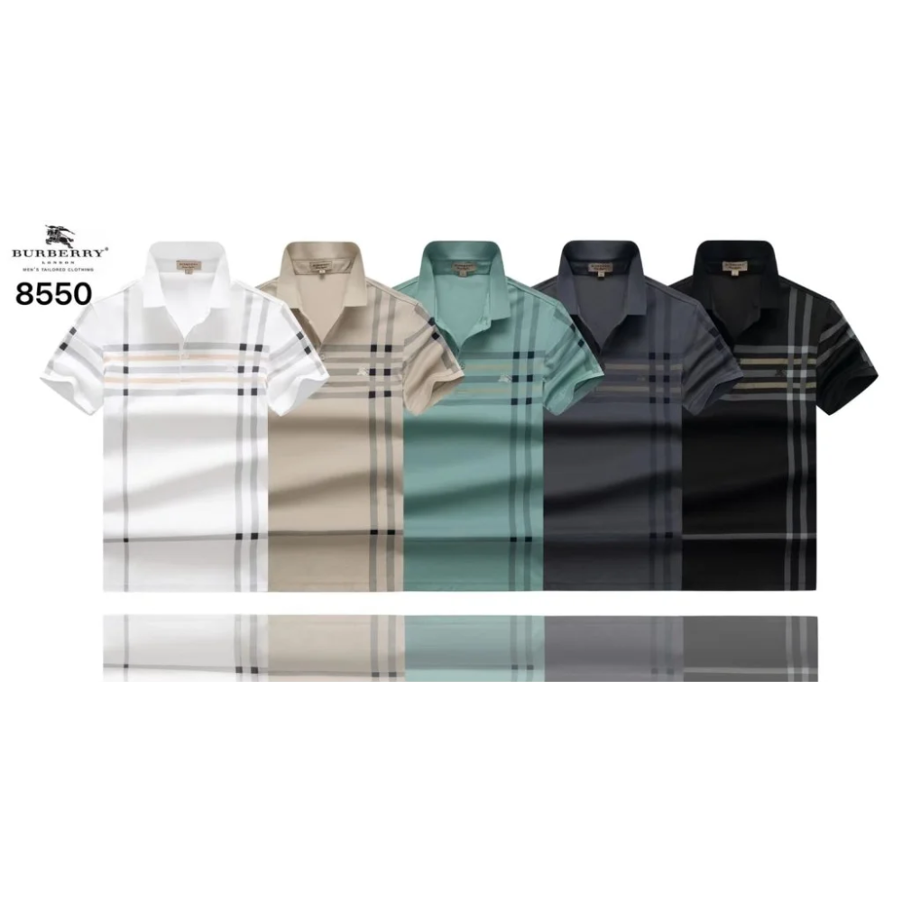 Burberry Grey Premium Quality T Shirt-6