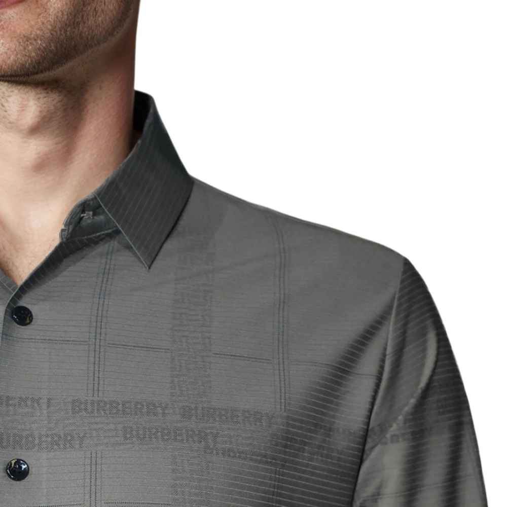 Burberry Grey Premium Quality Shirt-5