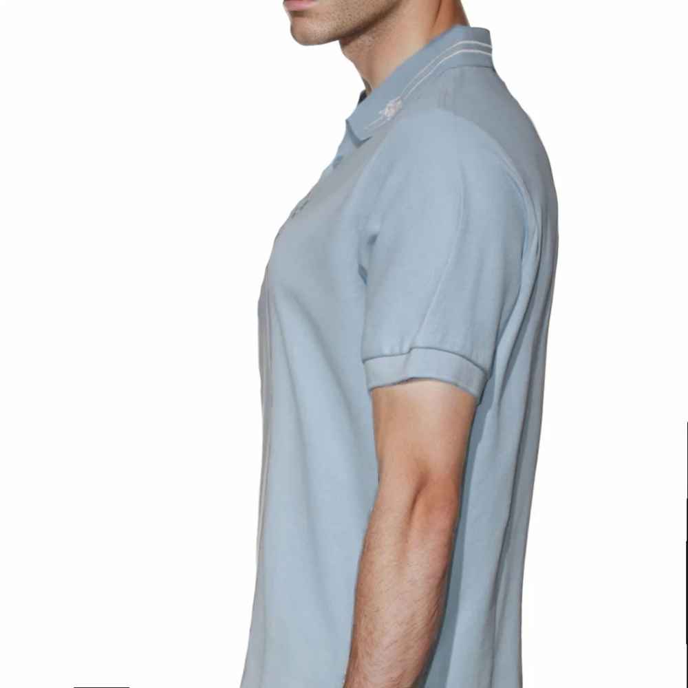 Burberry Sky Blue Premium Quality T-shirt-3