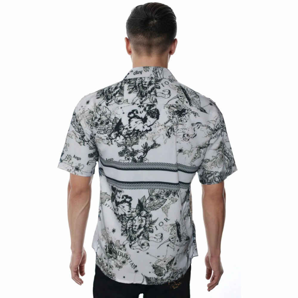 Christian Dior Black & White Premium Quality Jungle Printed Shirt-1