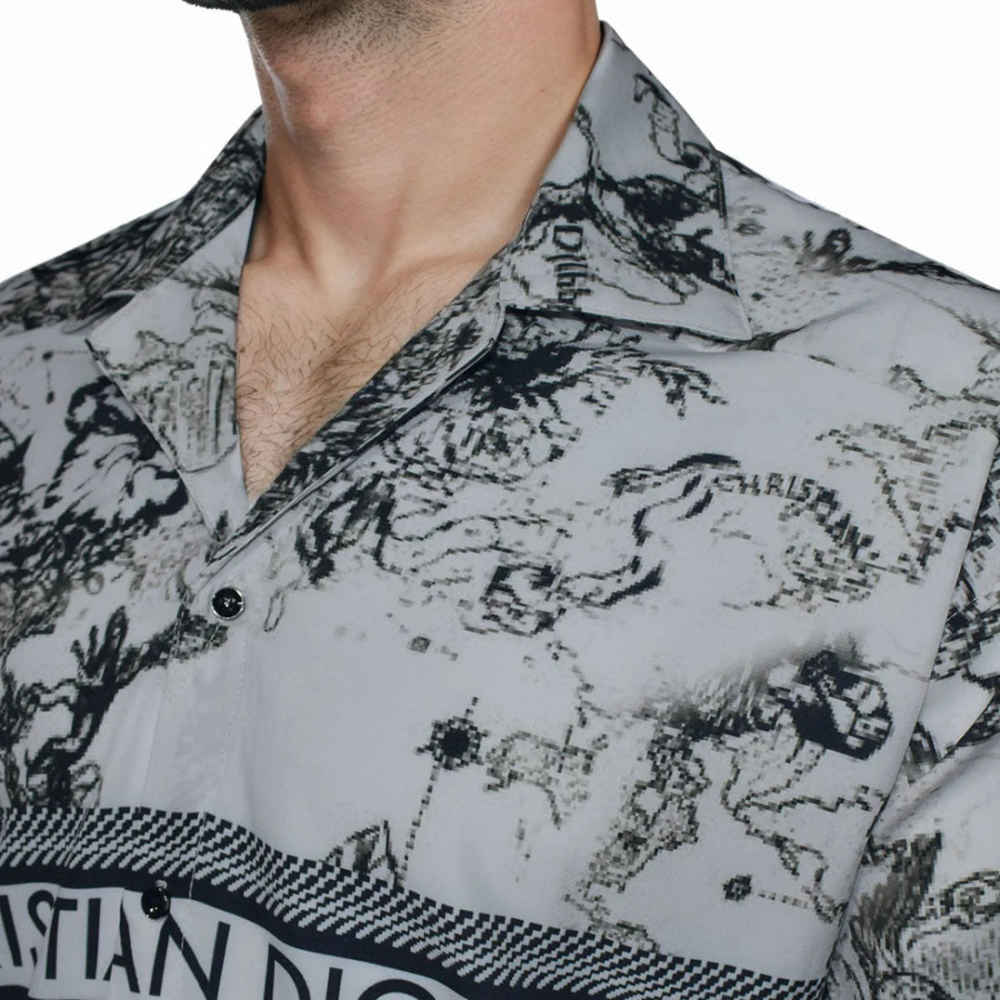 Christian Dior Black & White Premium Quality Jungle Printed Shirt-2