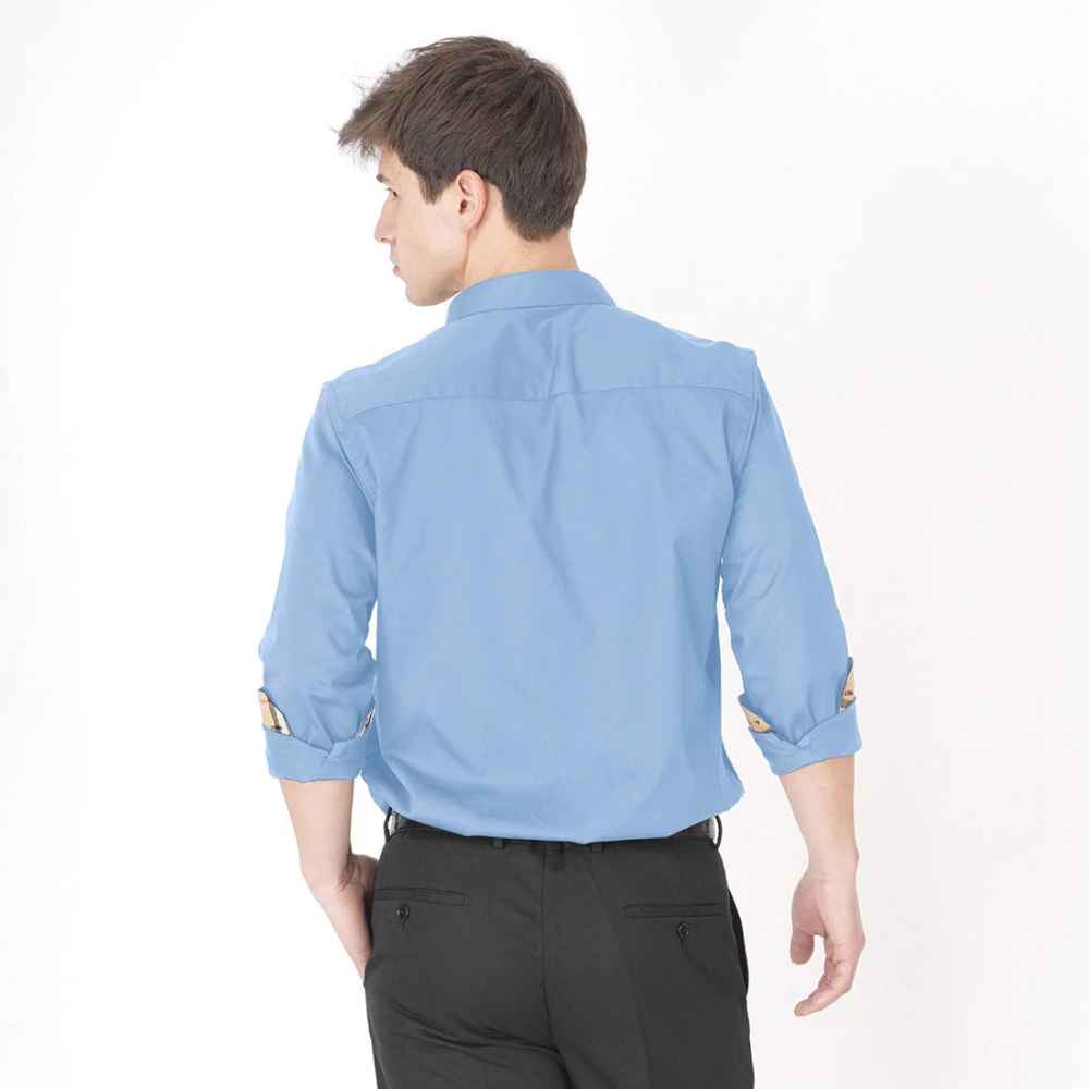 Burberry Sky Blue Premium Quality Shirt-1