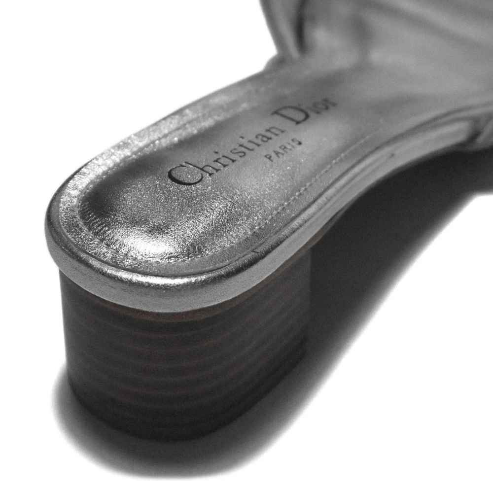 Christian Dior Silver Studded Premium Quality Heels Sandals-4