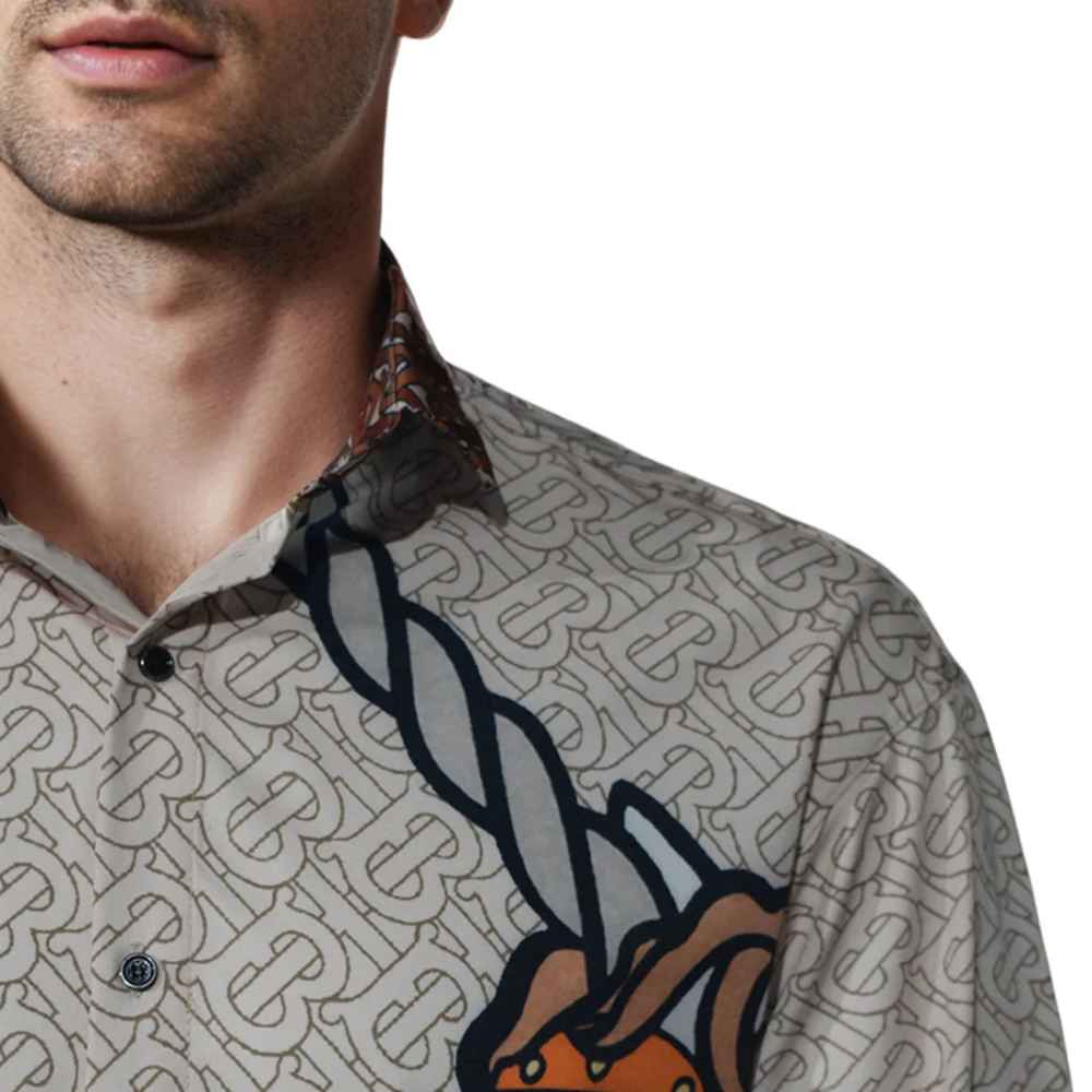 Burberry Unicorn and Monogram Printed Premium Quality Shirt-4