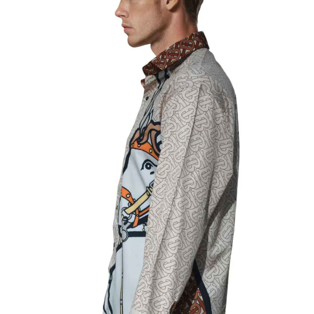 Burberry Unicorn and Monogram Printed Premium Quality Shirt-3