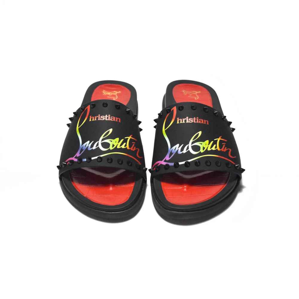 Christian Louboutin Black Premium Quality Men's Flip-Flops-4