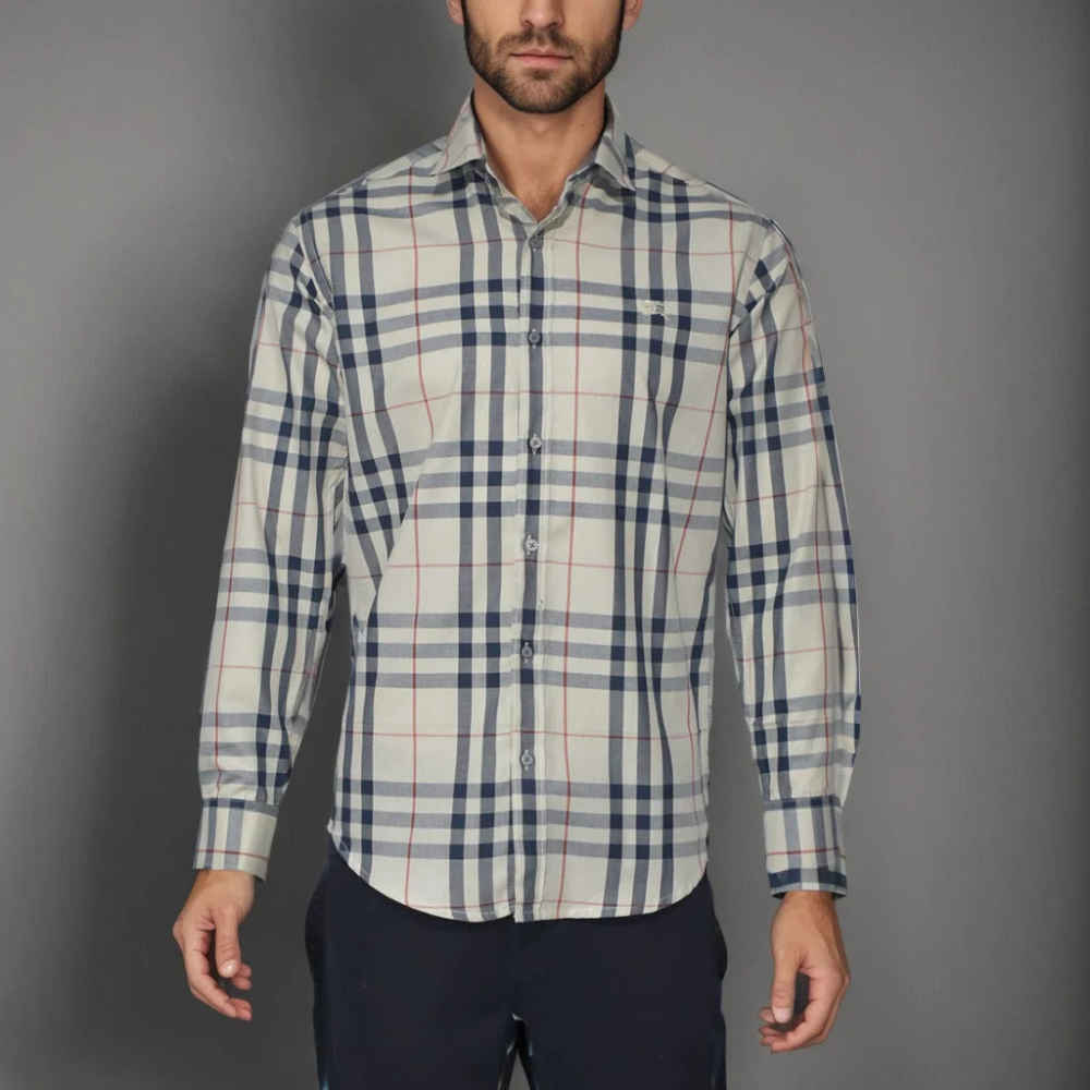 Burberry White Check Premium Quality Shirt-5