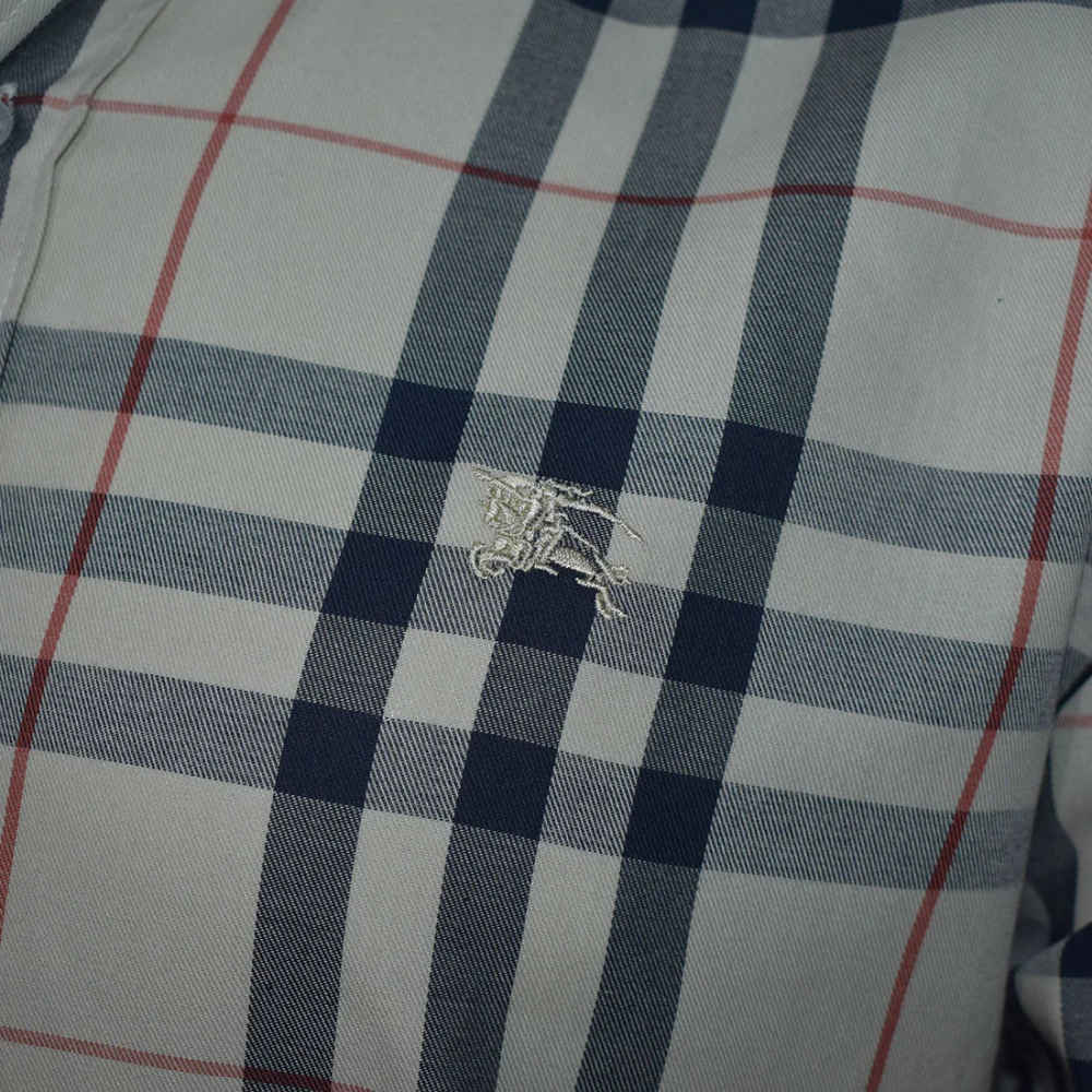 Burberry White Check Premium Quality Shirt-4