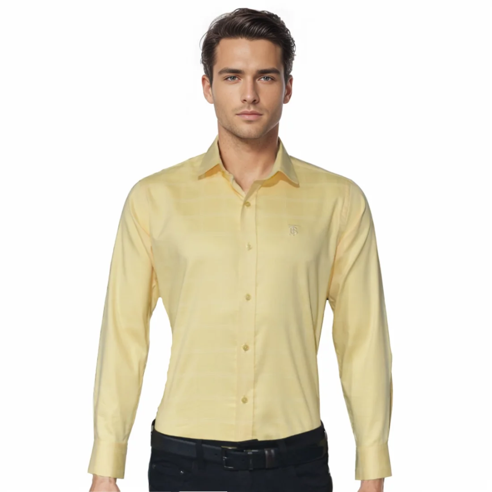 Burberry Yellow Premium Quality Shirt-thumb-0