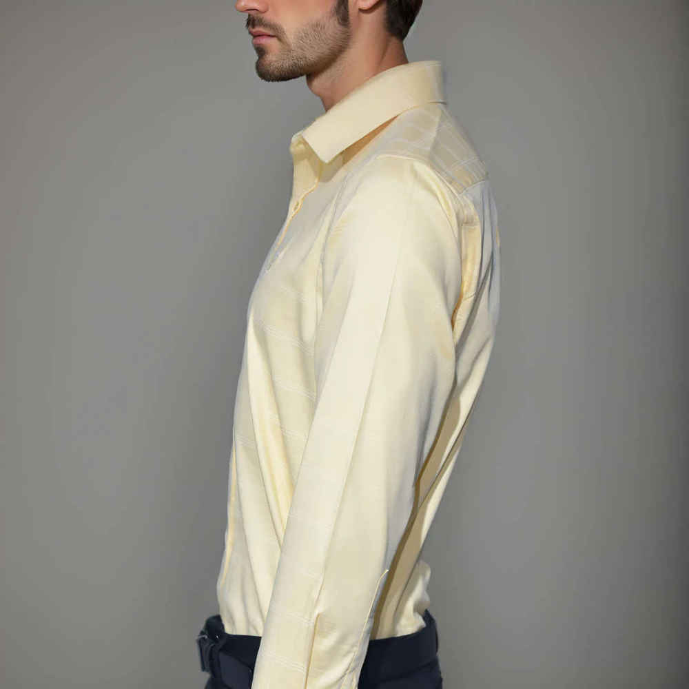 Burberry Yellow Premium Quality Shirt-thumb-3