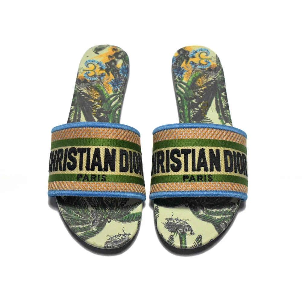 Christian Dior Forest Printed Premium Quality Flat Sandals-thumb-5