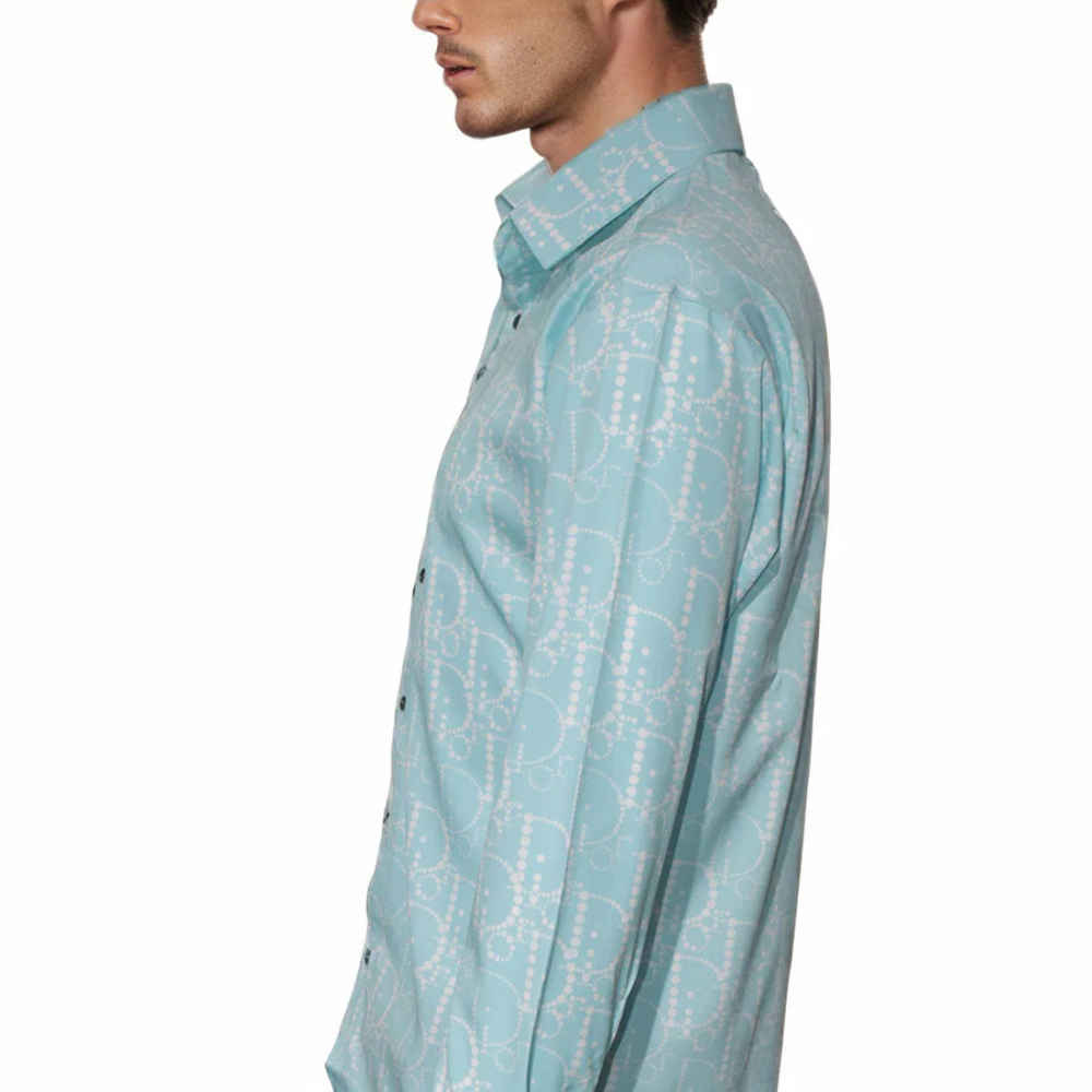 Christian Dior Sky Blue Premium Quality Shirt-3