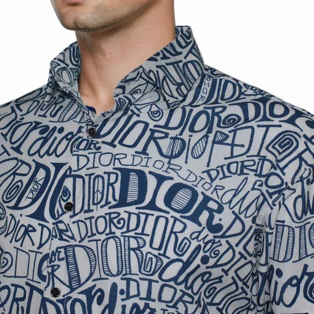 Dior Printed Blue Premium Quality Shirt-2
