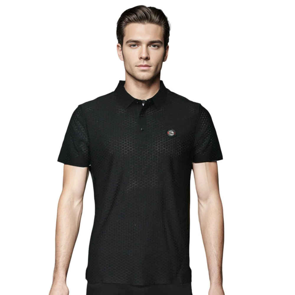 Gucci Embroidered logo Black Premium Polo T-shirt-thumb-0