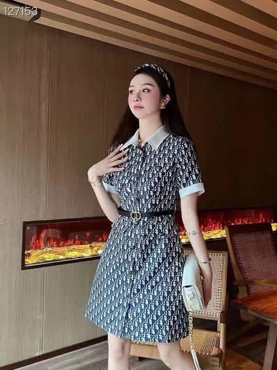 Dior Blue Premium Quality Dress-thumb-0