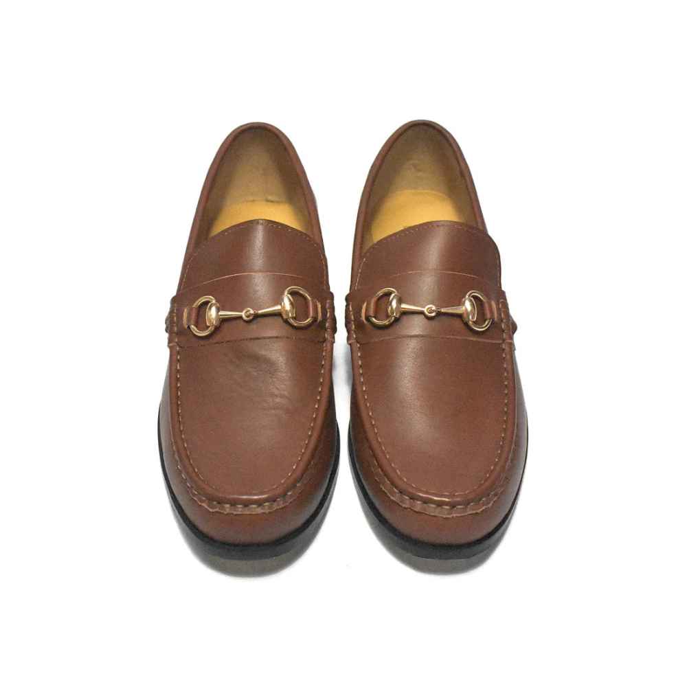 Gucci Brown Horsebit Premium Loafers-3