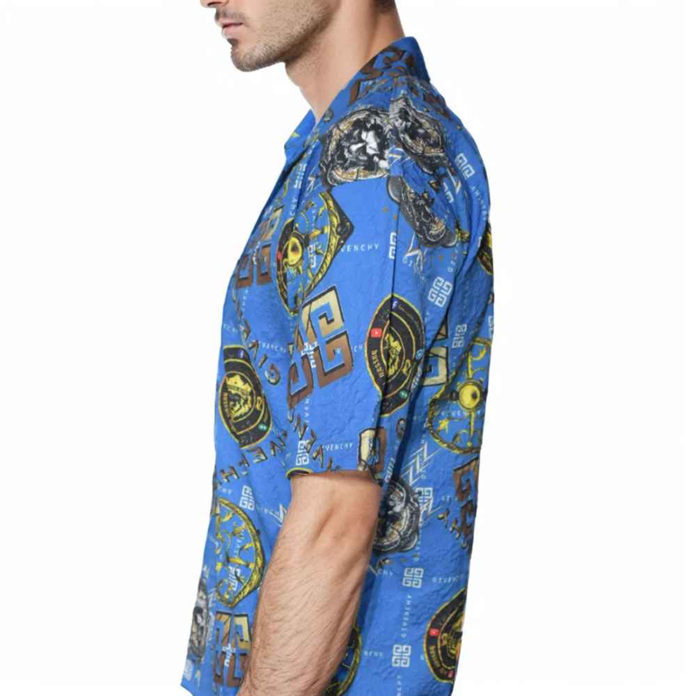 Givenchy Printed Blue Premium Quality Shirt-3