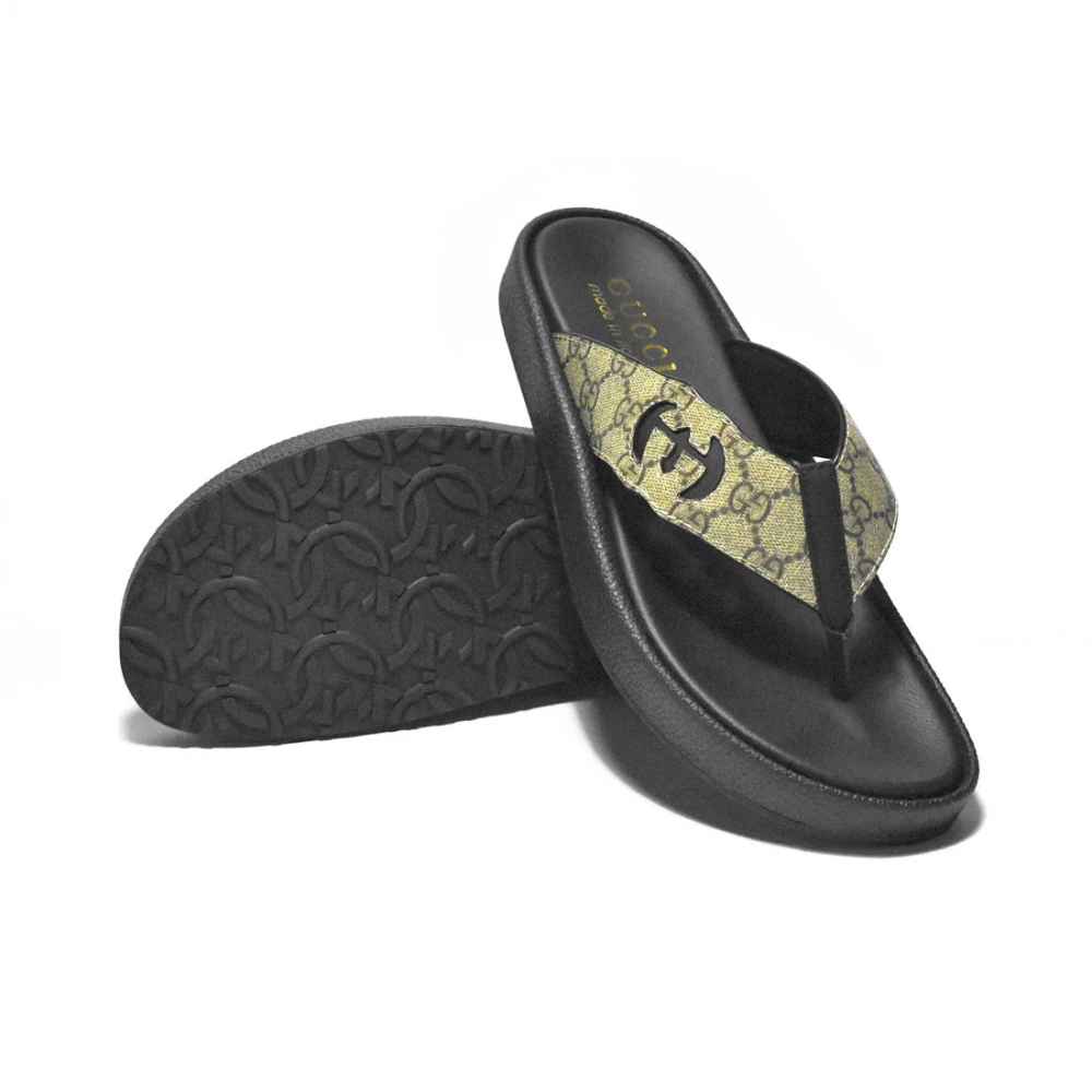 Gucci Black Premium Quality Men's Flip-Flops-6