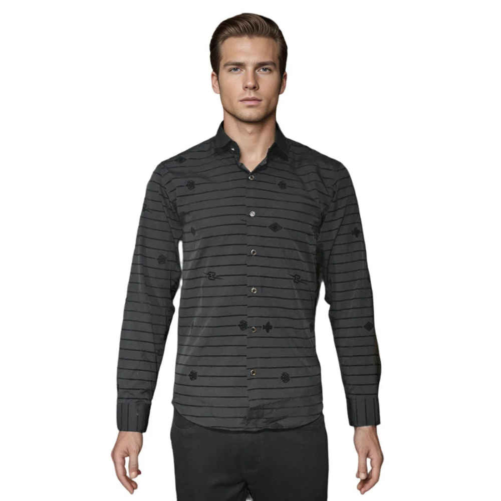 Gucci Black Premium Quality Slim Fit Designer Shirt-5