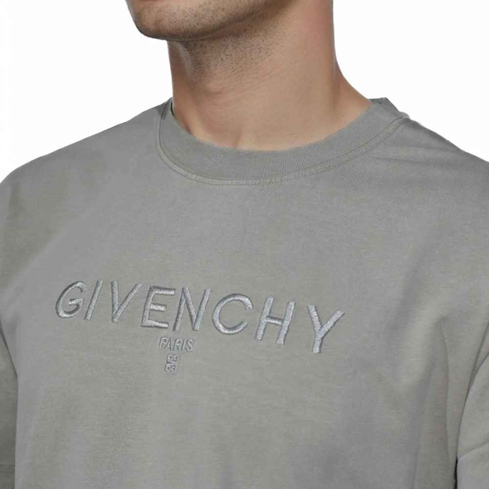 Givenchy Embroidered Sand Brown Premium Quality T-shirt-thumb-2