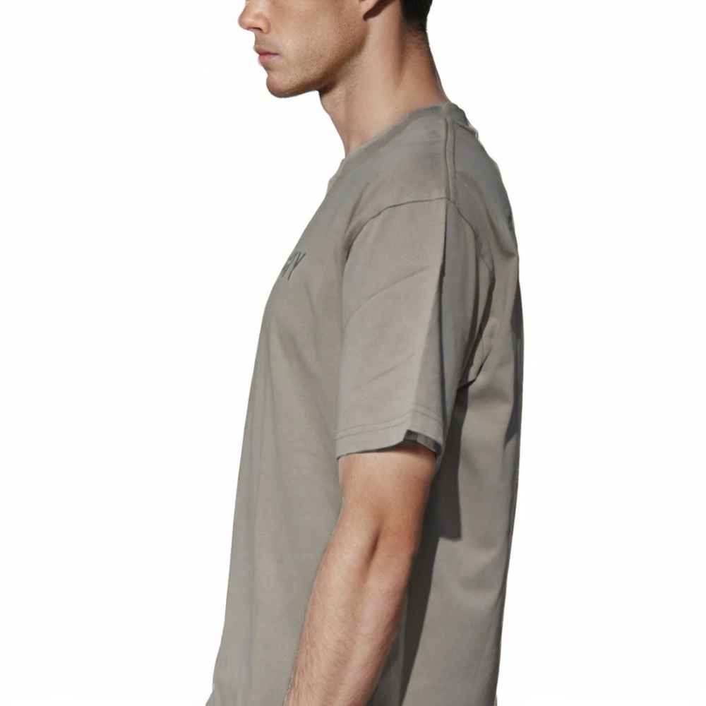 Givenchy Embroidered Sand Brown Premium Quality T-shirt-thumb-3