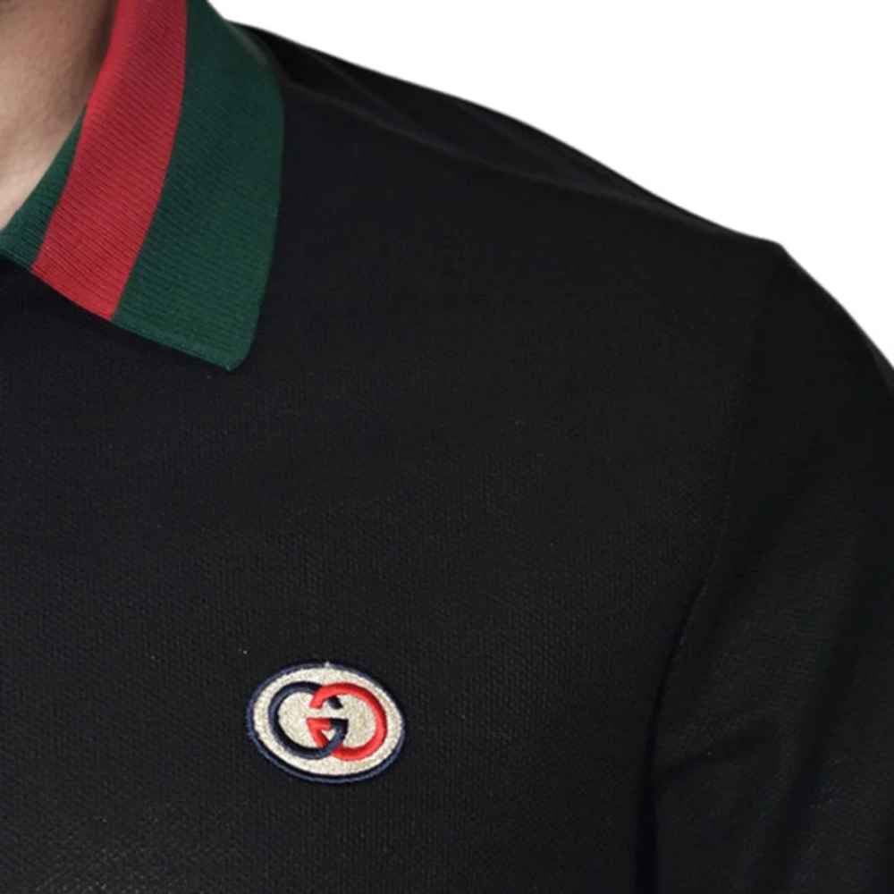 Gucci Embroidered logo Black Premium T-shirt-4