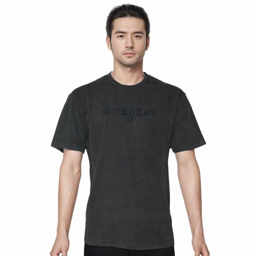 Givenchy Embroidered Black Premium Quality T-shirt-thumb-0