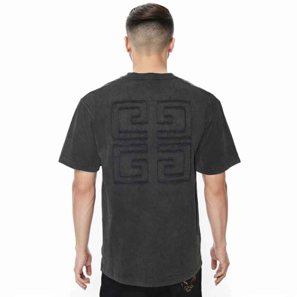 Givenchy Embroidered Black Premium Quality T-shirt-thumb-1
