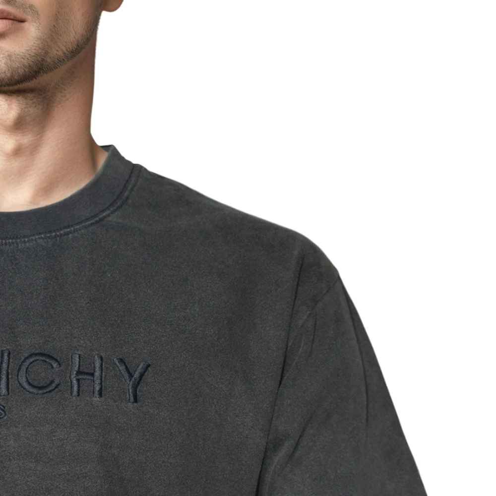 Givenchy Embroidered Black Premium Quality T-shirt-thumb-4