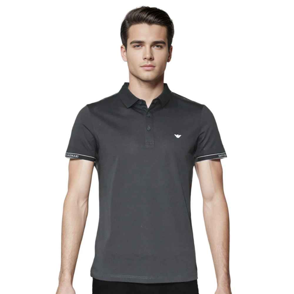 Emporio Armani Embossed logo Dark Grey Premium T-shirt-thumb-0