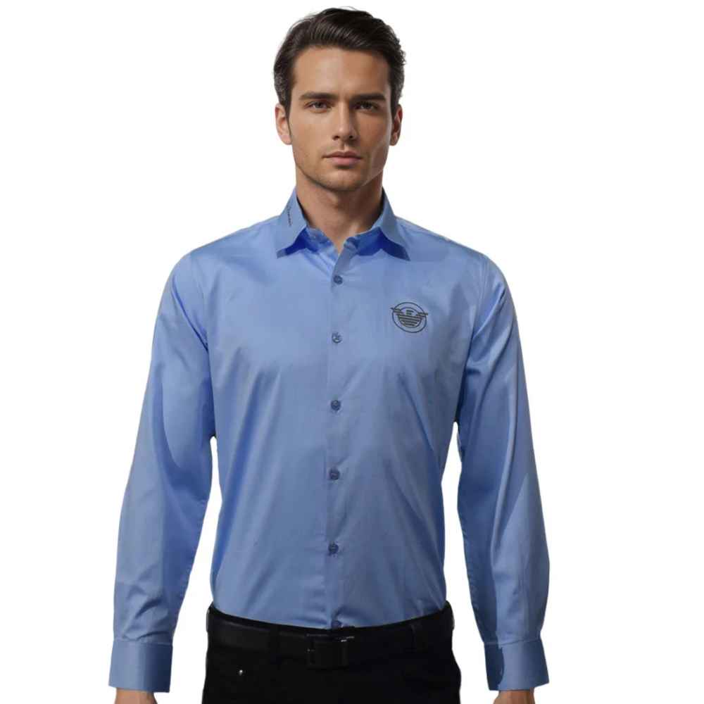 Giorgio Armani Sky Blue Premium Quality Shirt-thumb-0