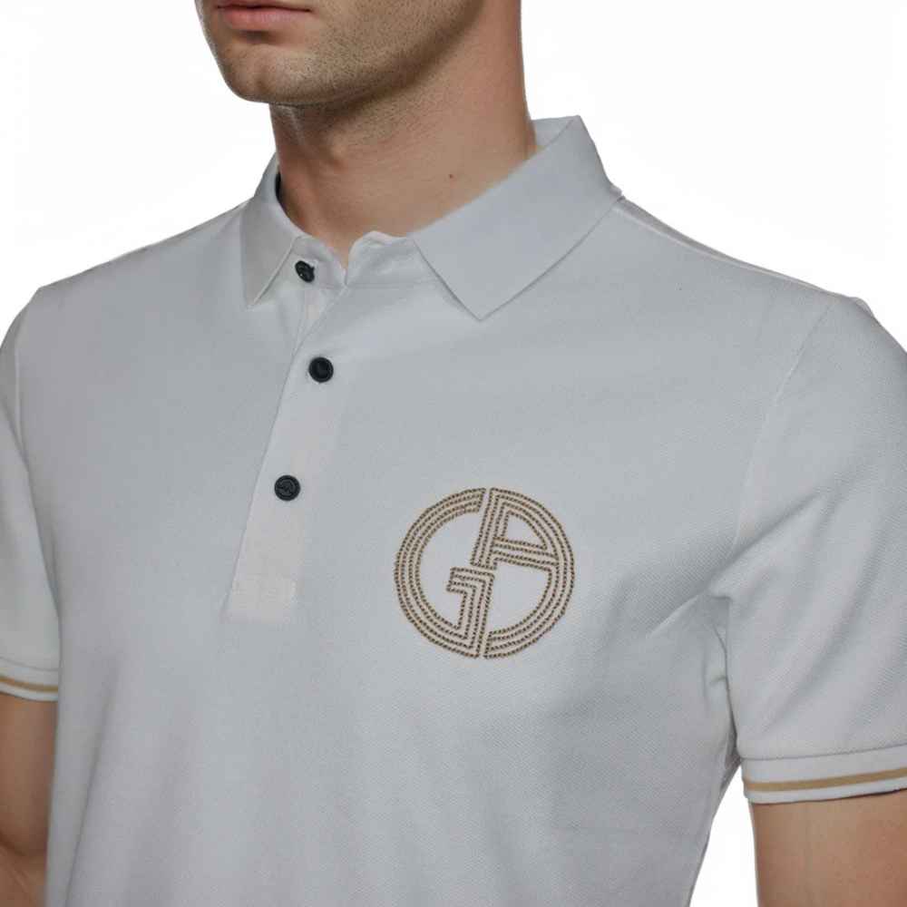 Giorgio Armani White Premium Quality T-shirt-thumb-2