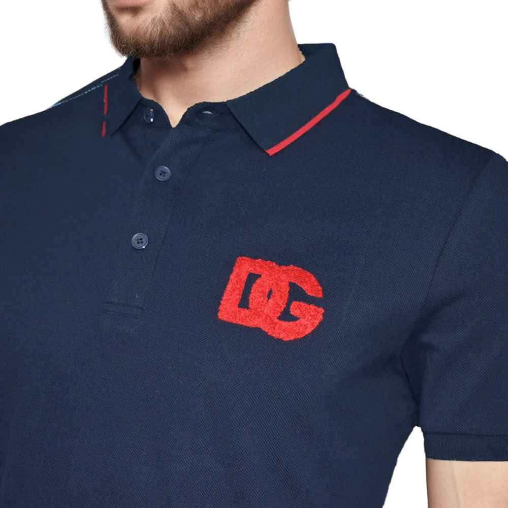 Dolce & Gabbana Embroidery logo Navy Blue Premium T-shirt-3