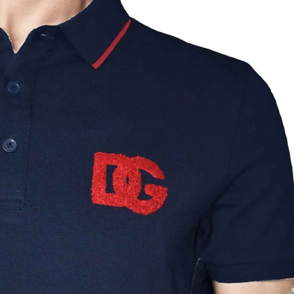 Dolce & Gabbana Embroidery logo Navy Blue Premium T-shirt-4