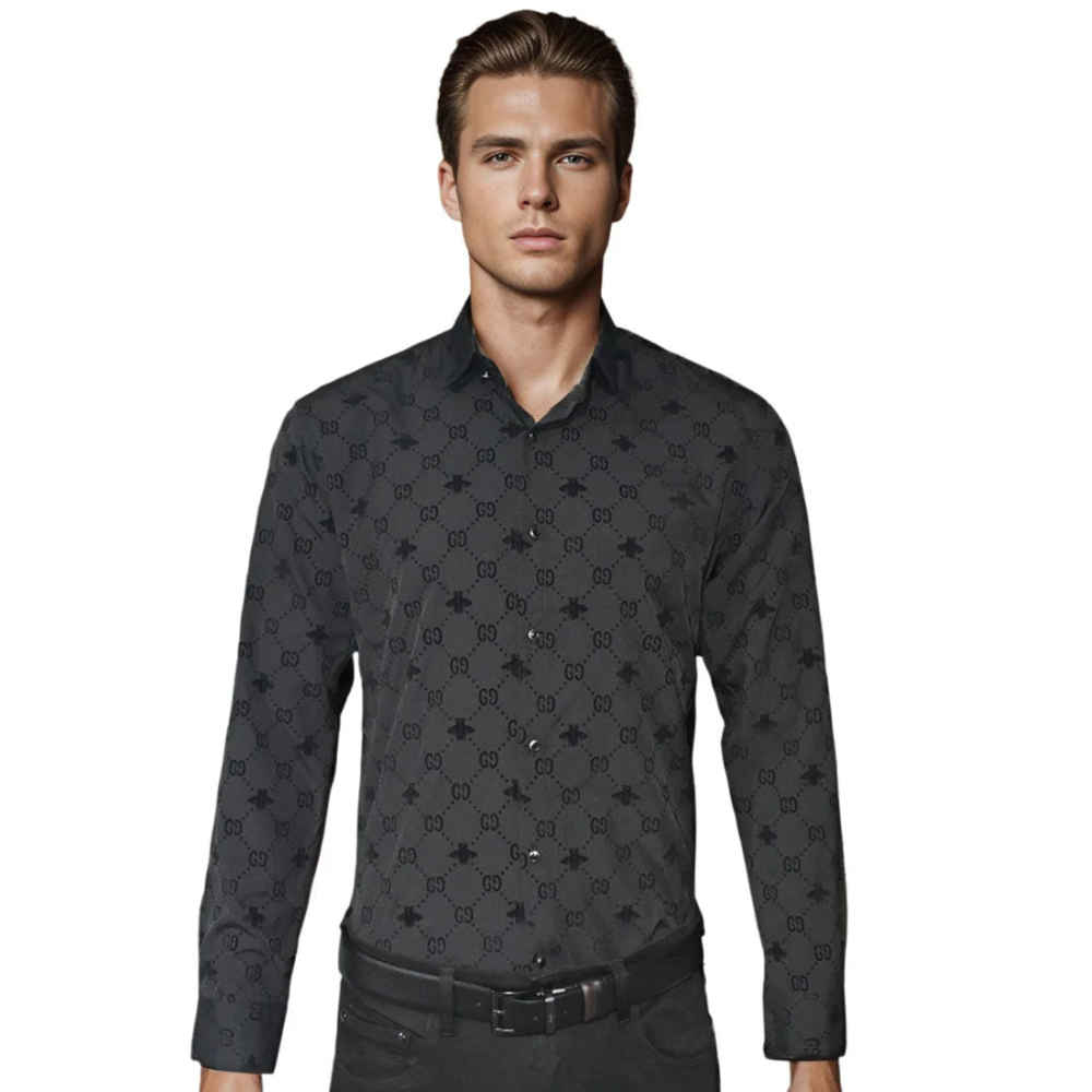 Gucci Black Premium Quality Designer Shirt-thumb-0