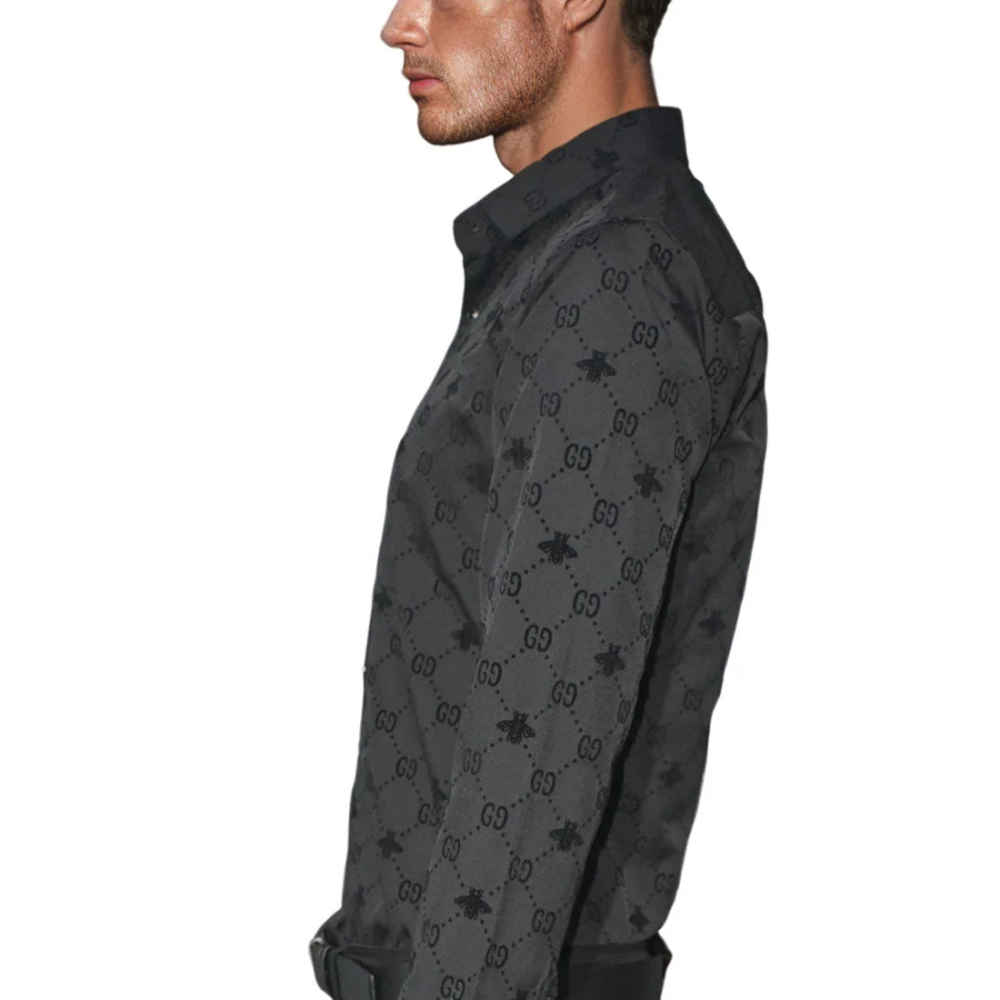 Gucci Black Premium Quality Designer Shirt-thumb-3