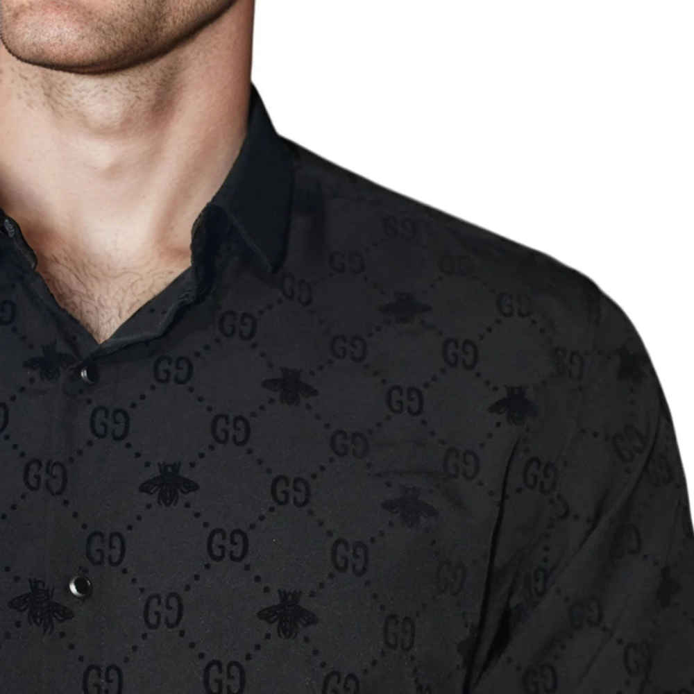 Gucci Black Premium Quality Designer Shirt-thumb-4