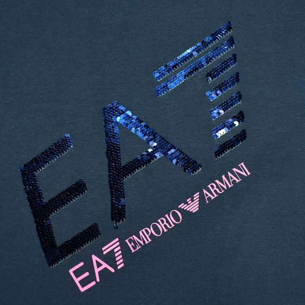 Emporio Armani Blue Premium Quality Women T-shirt-thumb-3