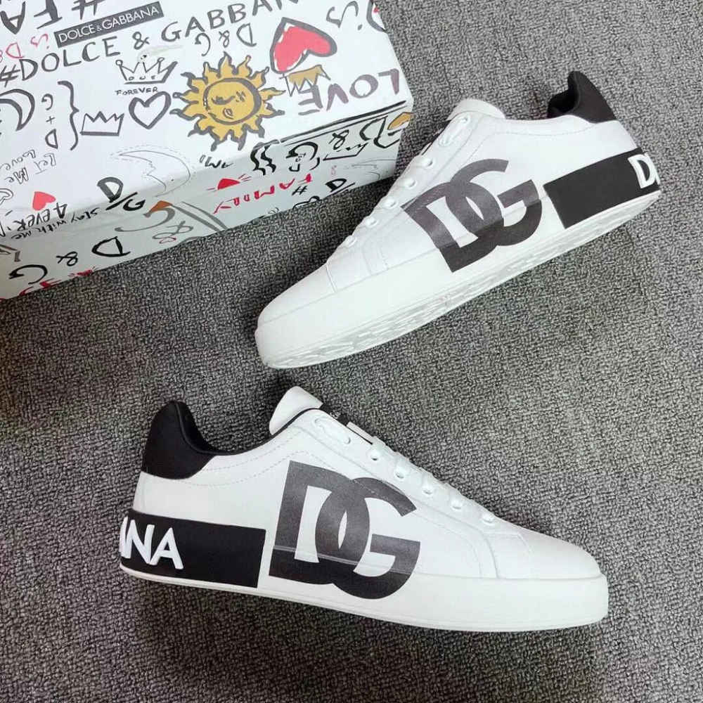Dolce & Gabbana White & Black Premium Quality Sneakers-thumb-1