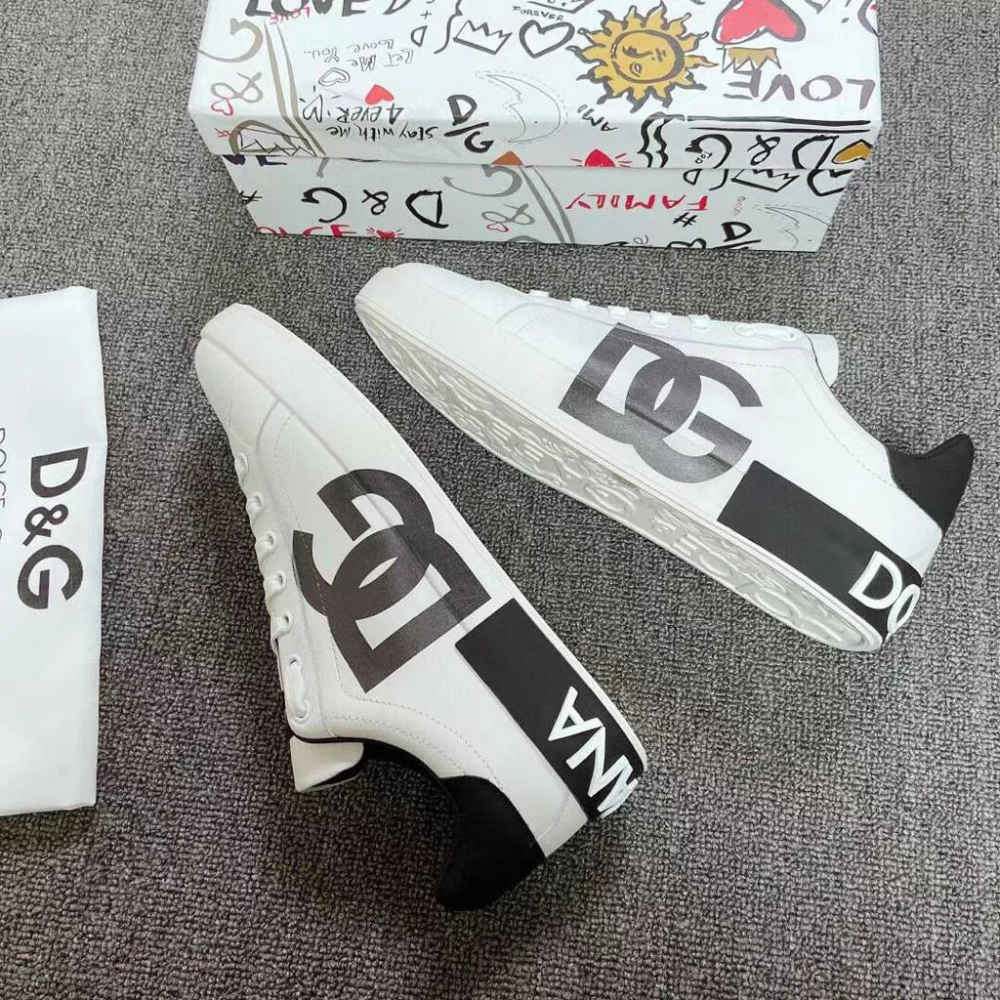 Dolce & Gabbana White & Black Premium Quality Sneakers-thumb-2