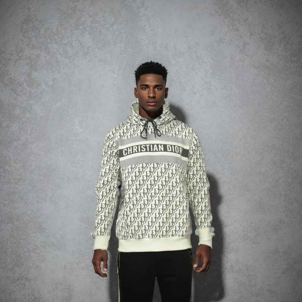 Dior White Premium Quality Hoodie-thumb-0