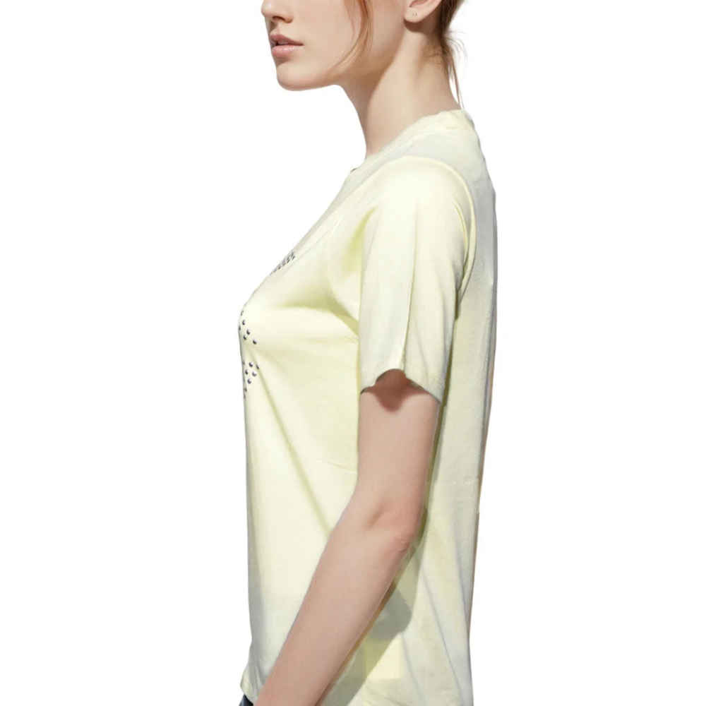 DKNY Yellow Premium Quality Women T-shirt-thumb-2