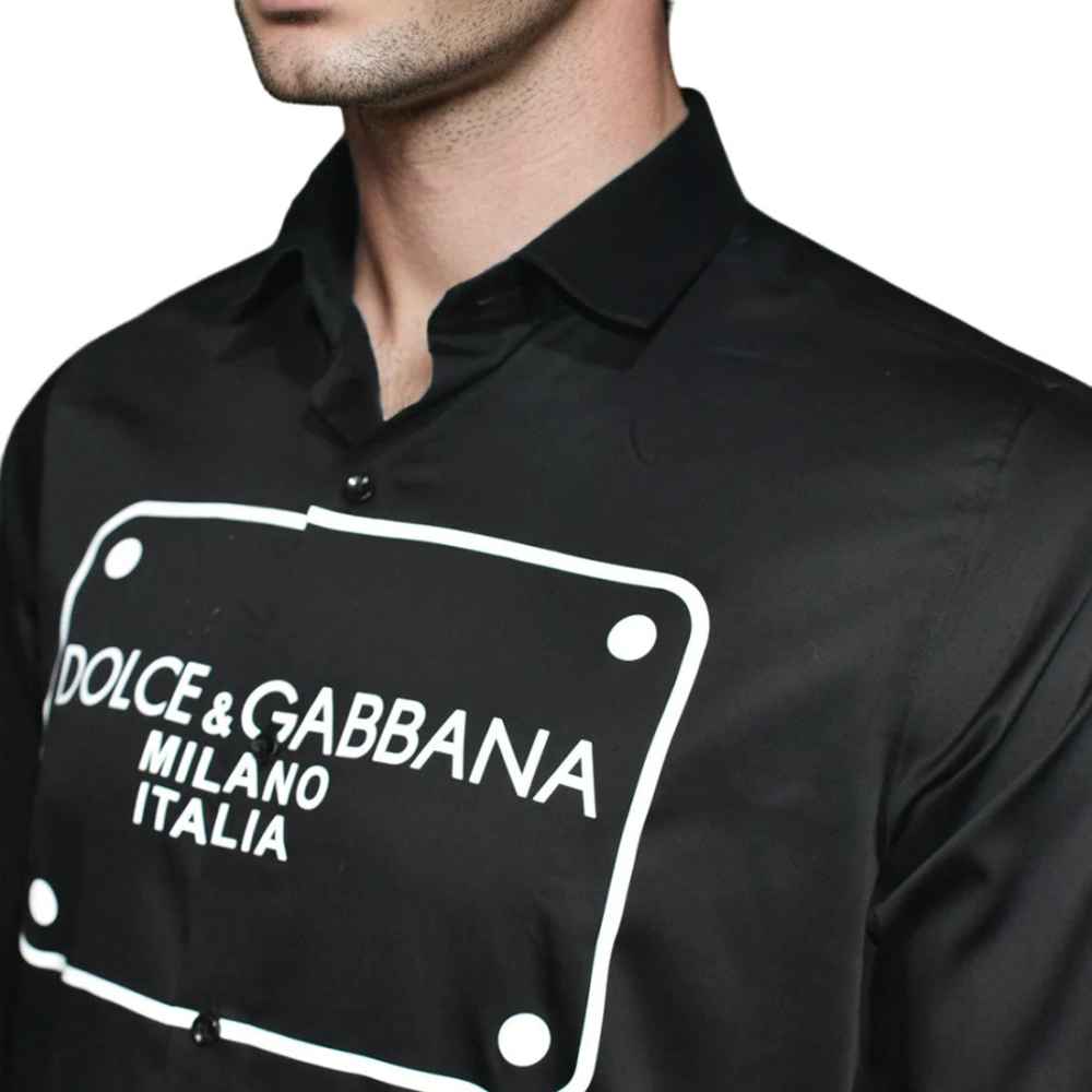 Dolce & Gabbana Black Premium Quality Full Sleeve Shirt-thumb-2