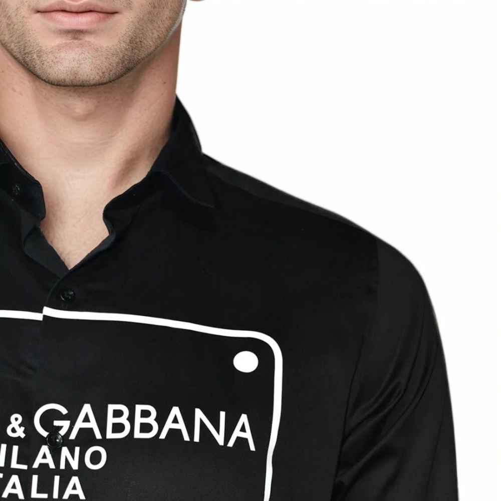 Dolce & Gabbana Black Premium Quality Full Sleeve Shirt-thumb-4