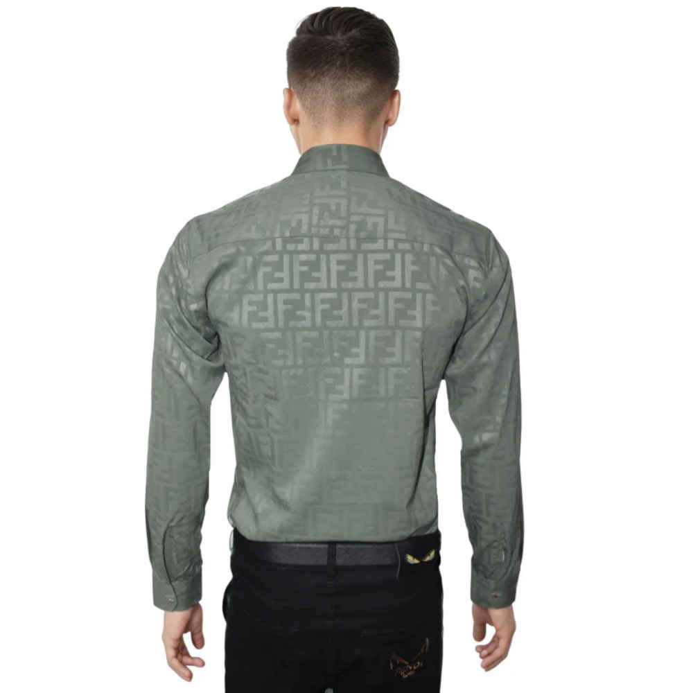 Fendi Green Premium Quality Designer Shirt-1